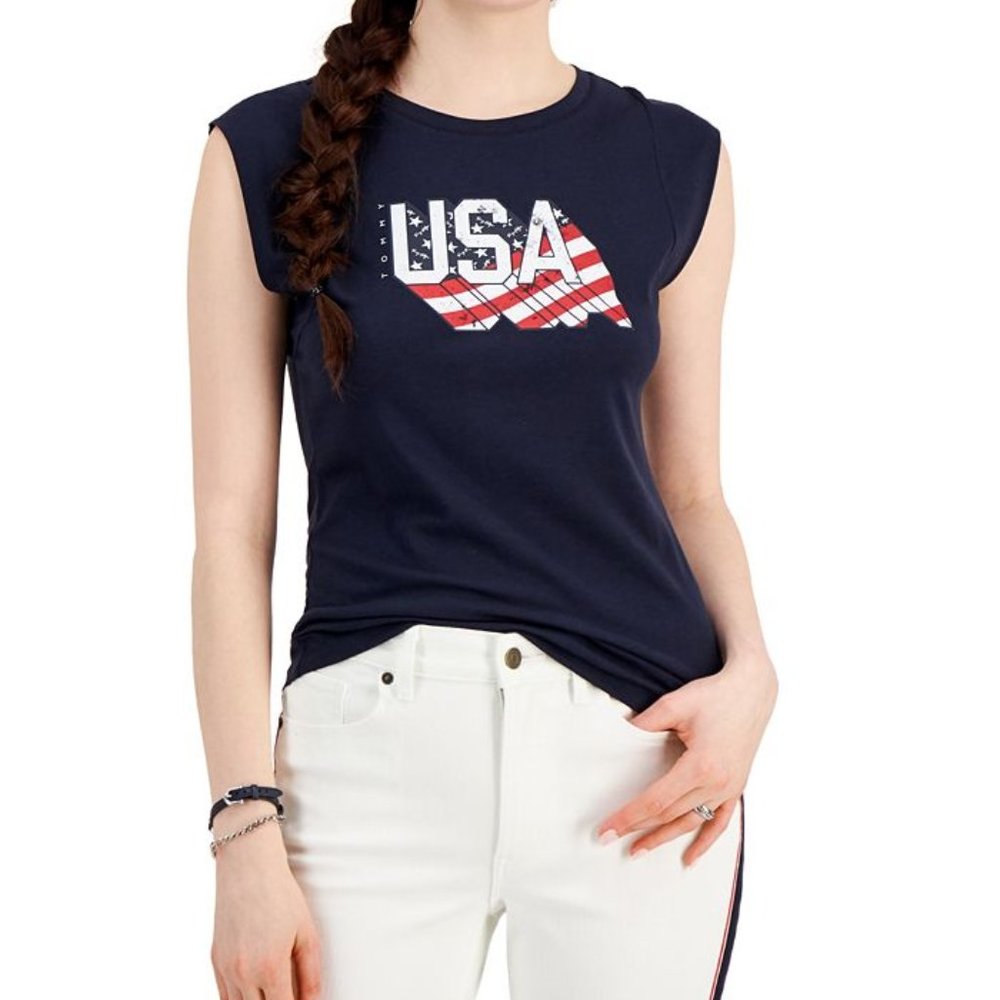 Tommy Hilfinger Women's Graphic Americana tank top Sz XL
